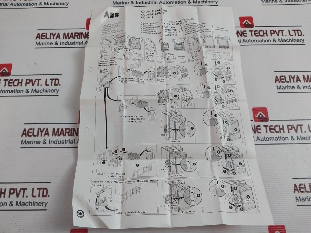 Lot Of 2X Abb Cal5-11 Auxiliary Contact 16A 690V