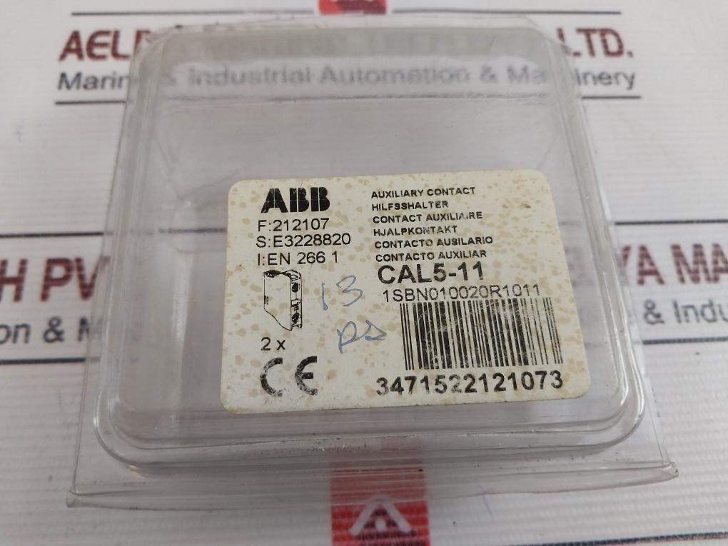 Lot of 2X ABB Cal5-11 Auxiliary Contact 16a 690v