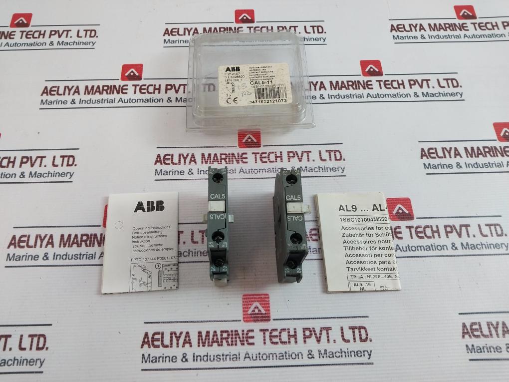 Lot of 2X ABB Cal5-11 Auxiliary Contact 16a 690v
