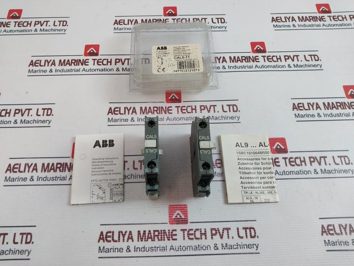 Lot of 2X ABB Cal5-11 Auxiliary Contact 16a 690v