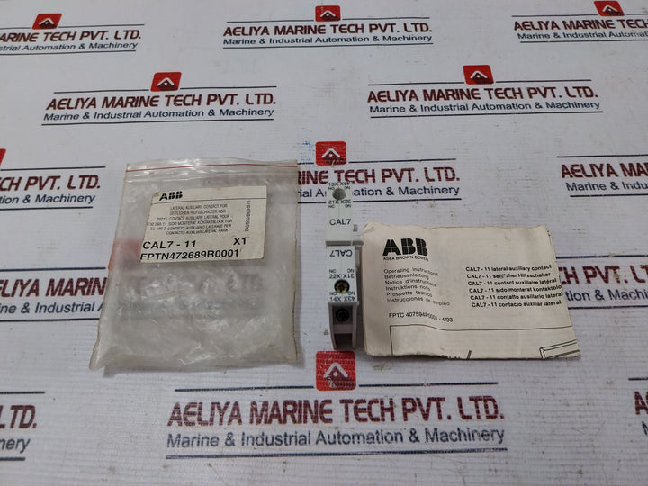 Abb Cal7-11 Auxiliary Contact Block 10A-600V