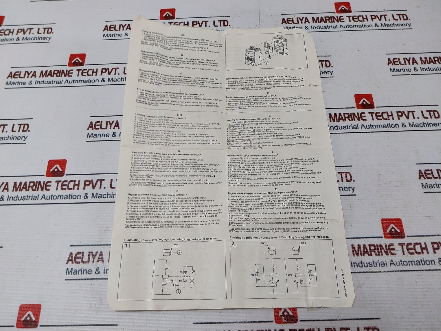 Abb Cal7-11 Auxiliary Contact Block 10A-600V