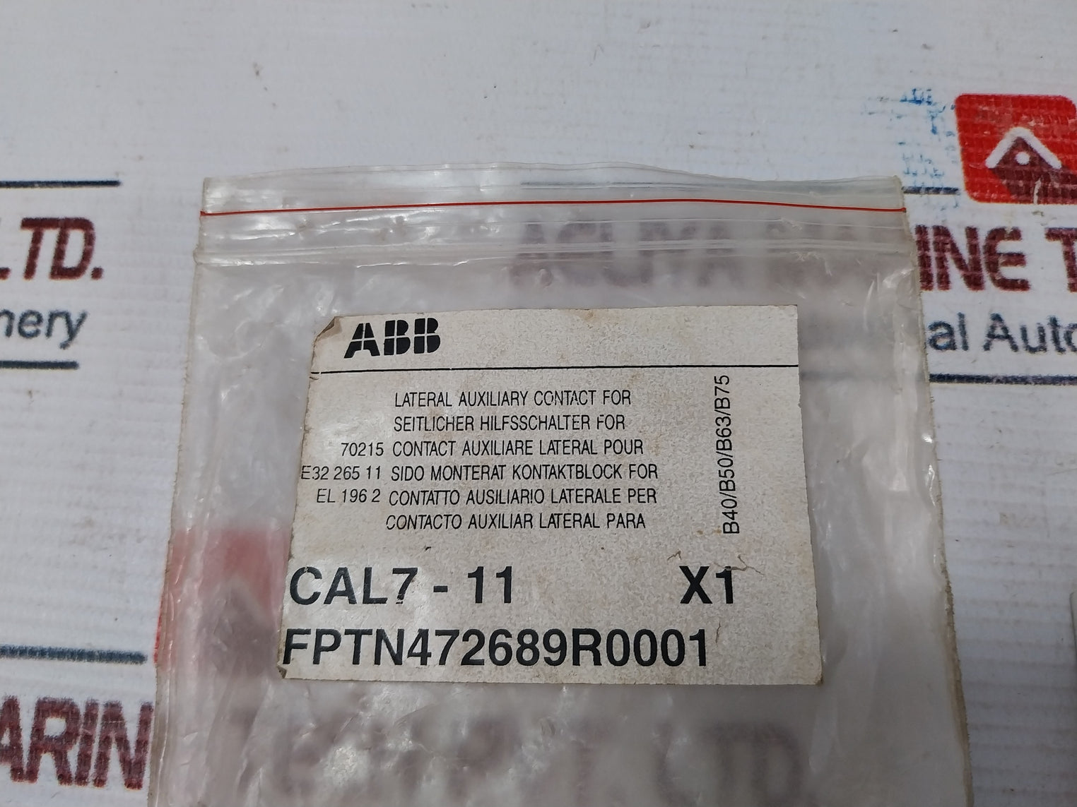 Abb Cal7-11 Auxiliary Contact Block 10A-600V