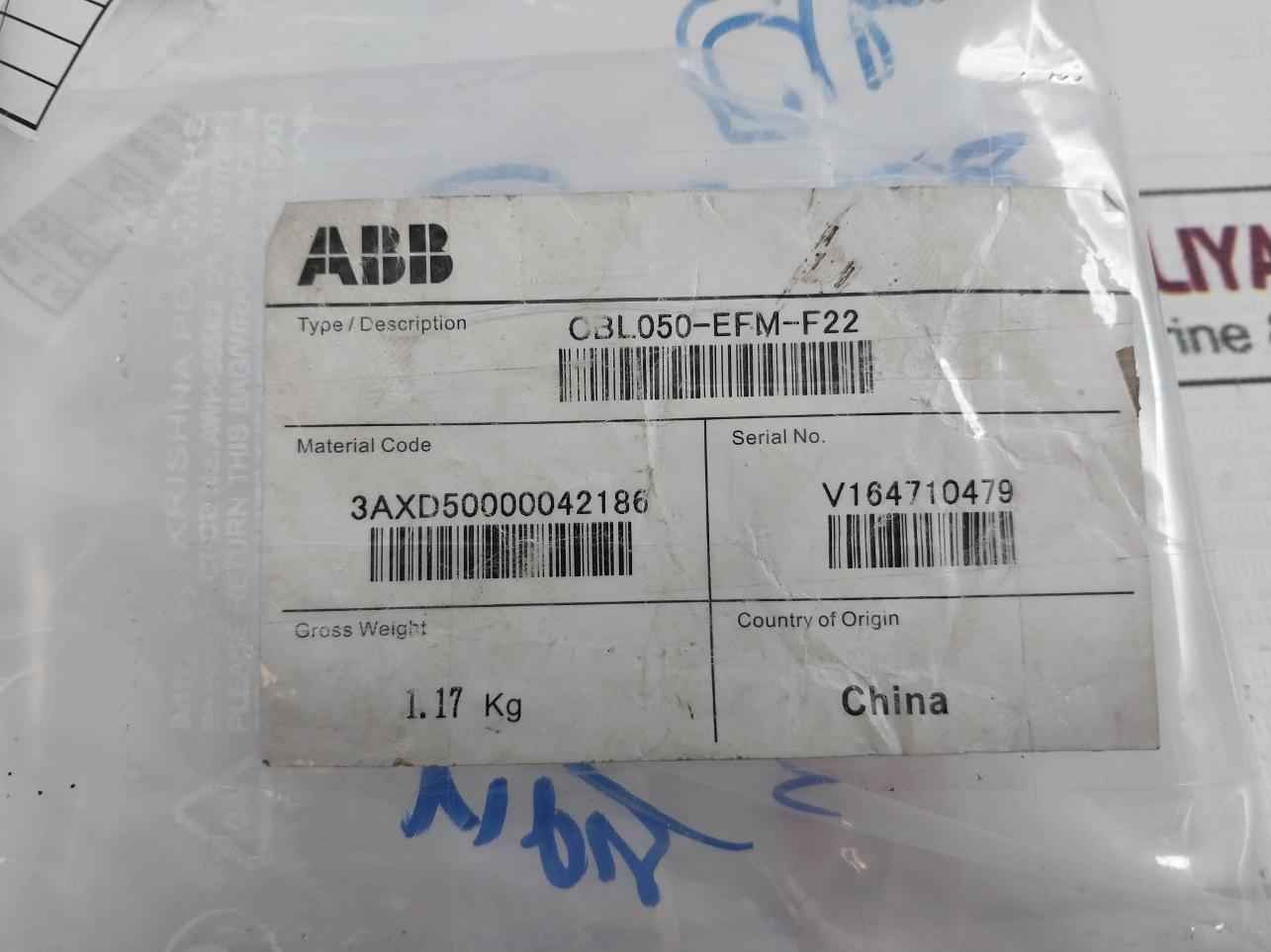 Abb Cbl050-efm-f22 Servo Drive Cable 24Awg Ft1 3Qcable Ms3057-12A 5 Meter