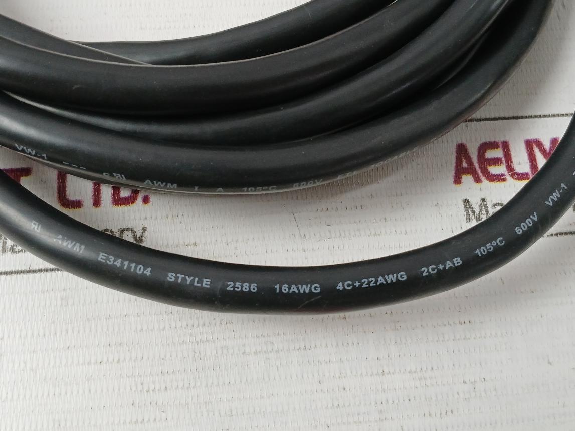 Abb Cbl050-epm-pb12 Servo Power Motor Brake Cable 105C 600V Vw-1 5 Meter