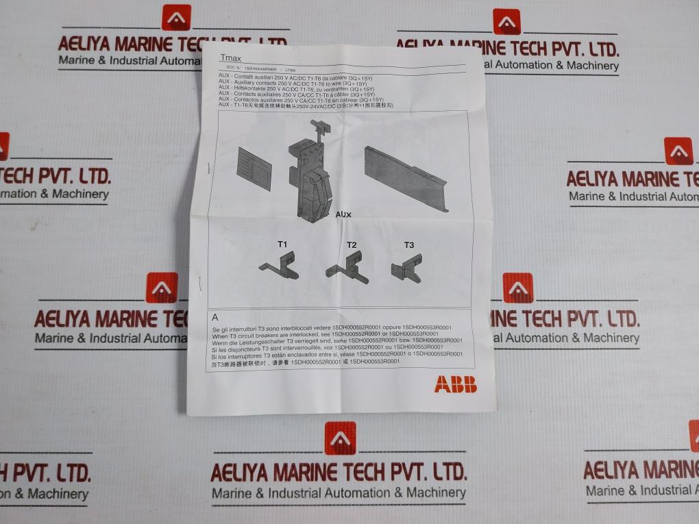 Abb Changeover Auxiliary Contact 5A- 250V Ac 20X21 Part No 1Sda051369R1