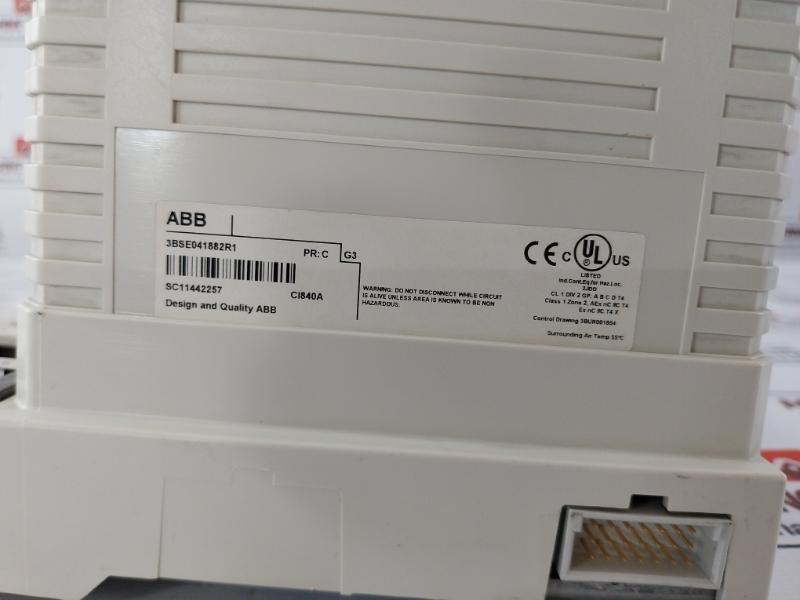 Abb Ci840A Dual I/O Communication Interface Module W/ Base Unit Class 1 Div 2 T4