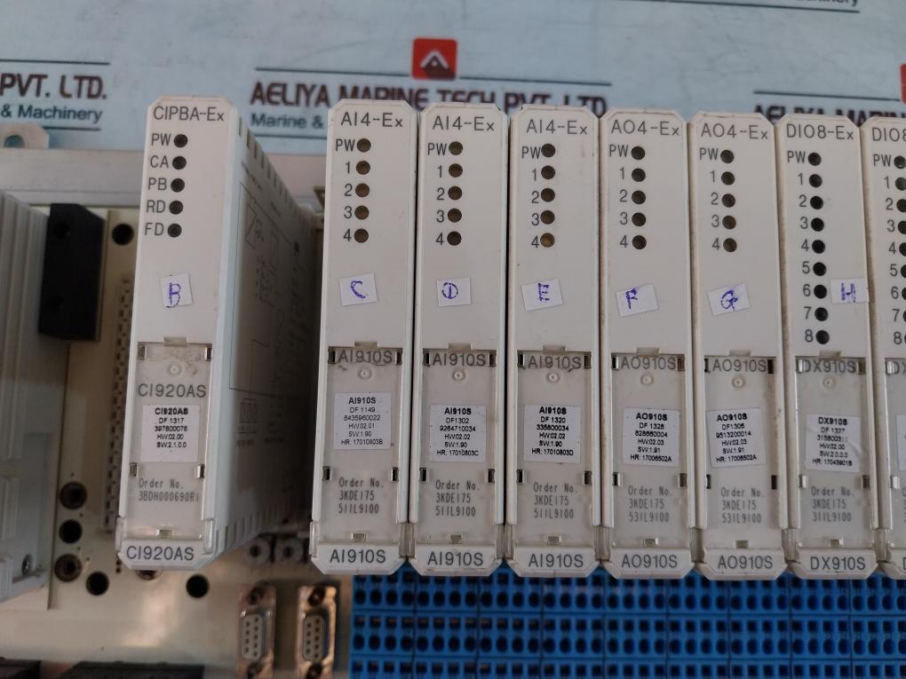 Abb Ci920As Ai910S Ao910S Dx910A Do910S I/O System W/ 3Bdh000602R1 Power Supply
