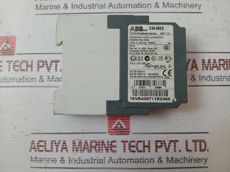 Abb Cm-mss Thermistor Motor Protection Monitoring Relay 1Svr430711R2300 250V 4A