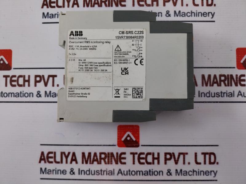 Abb Cm-srs.C22S Overcurrent Rms Monitoring Relay &nbsp;24-240V 50/60Hz&nbsp;