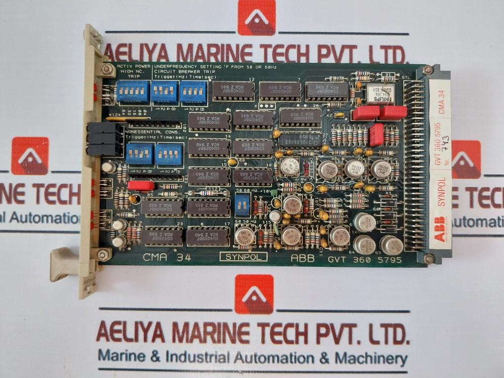 Abb Cma 50 Synpol Gvt 360 8490 Control Panel W/ Cma 32/ Cma 33/ Cma 34 Module