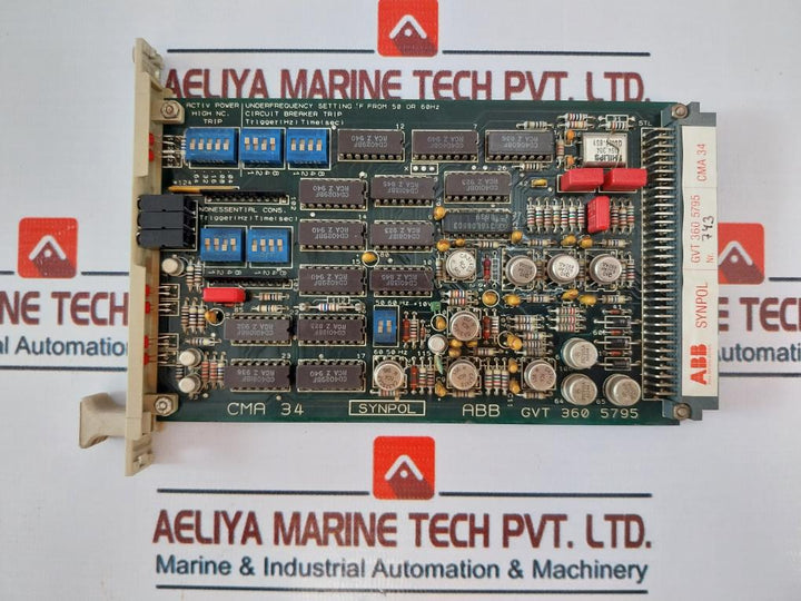 Abb Cma 50 Synpol Gvt 360 8490 Control Panel W/ Cma 32/ Cma 33/ Cma 34 Module