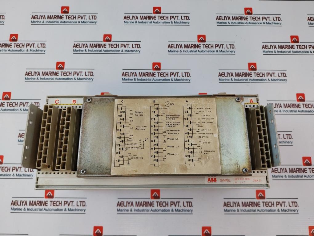Abb Cma 50 Synpol Gvt 360 8490 Control Panel W/ Cma 32/ Cma 33/ Cma 34 Module