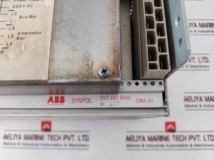 Abb Cma 50 Synpol Gvt 360 8490 Control Panel W/ Cma 32/ Cma 33/ Cma 34 Module