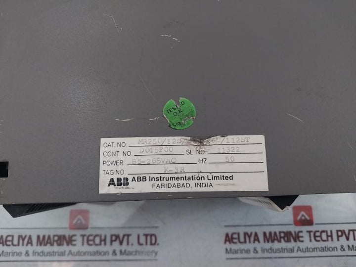 Abb Commander Sr250 Chart Recorder 85-265V Ac 50/60Hz 24V 45Ma