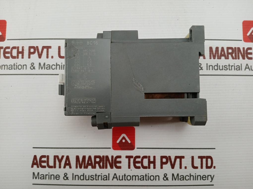 Abb Contactor Part No: Bc16-40-00, 21A 600Vac