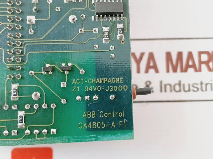 Abb Control Ga4831-a Printed Circuit Board Ga4805-a F1, Z1 94V0-j3000 94V0