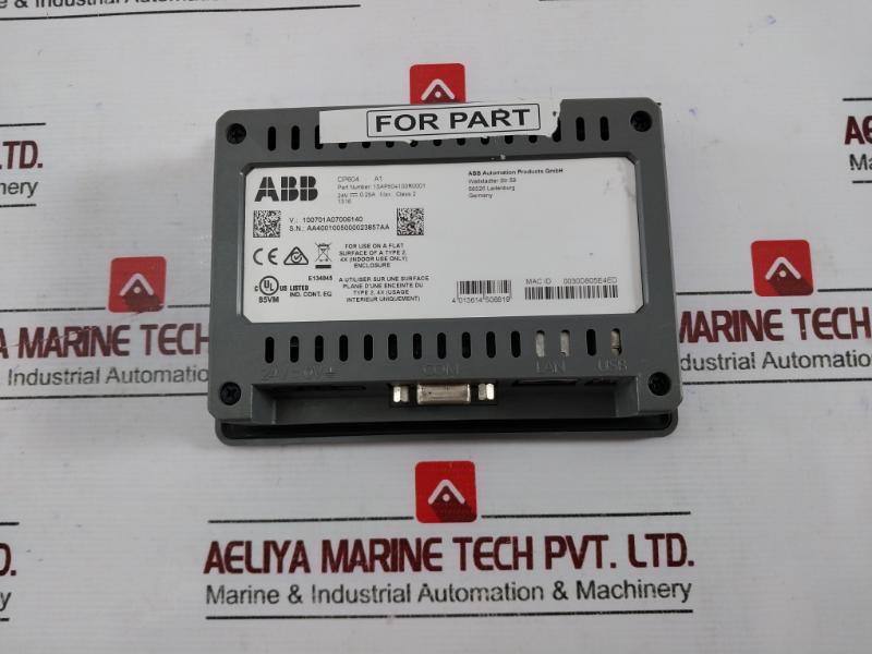 Abb Cp604 1sap504100r0001 Touch Screen Control Panel 24vdc 0.25a