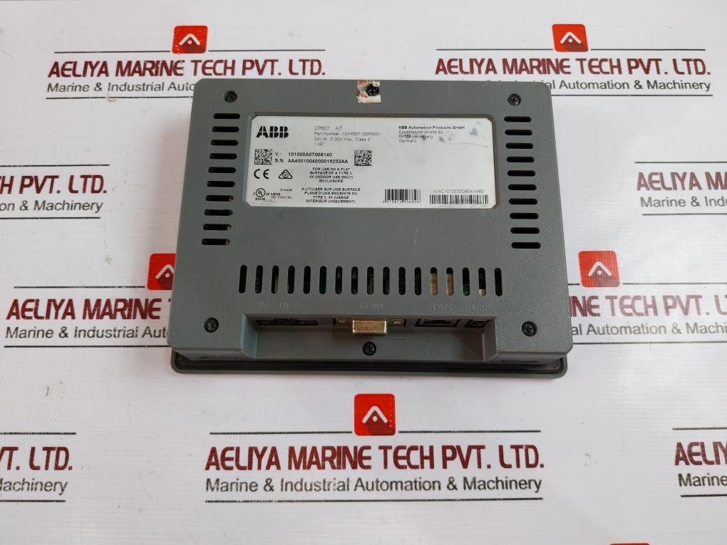 ABB CP607 A1 Type 2 Control Panel Screen 101000A076006140