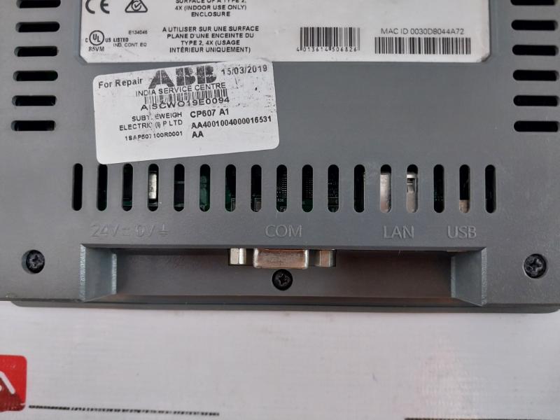 Abb Cp607 Control Panel Screen 1sap507100r0001 24v 0030d804a483 E134045