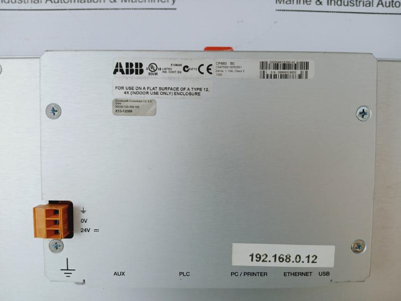 Abb Cp660 B0 Control Panel, 1sap560100r0001, 24v 1.10a Class 2