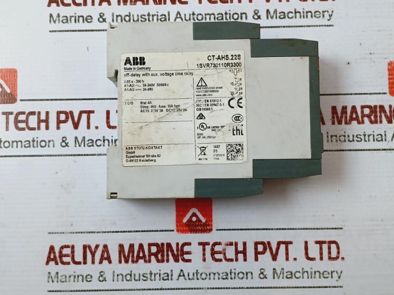 Abb Ct-ahs.22S Time Relay Off-delay 24-240V 50/60Hz Iec/En 60947-5-1
