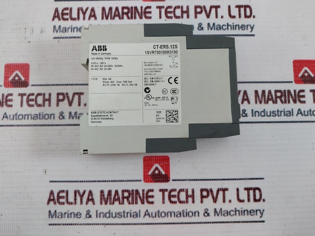 Abb Ct-ers.12S On-delay Time Relay 0.05 S-300 H 1Svr730100R3100