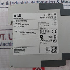 Abb Ct-ers.12S On-delay Time Relay 0.05 S-300 H 1Svr730100R3100