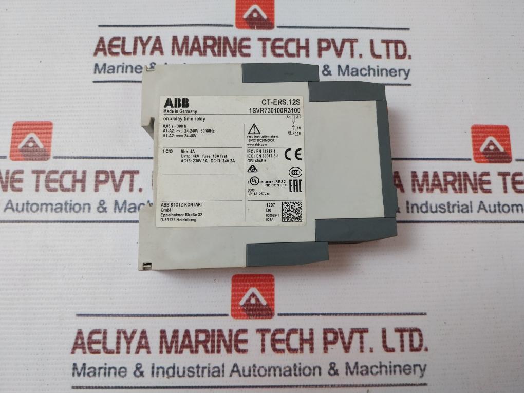 Abb Ct-ers.12S On-delay Time Relay 1Svr730100R3100