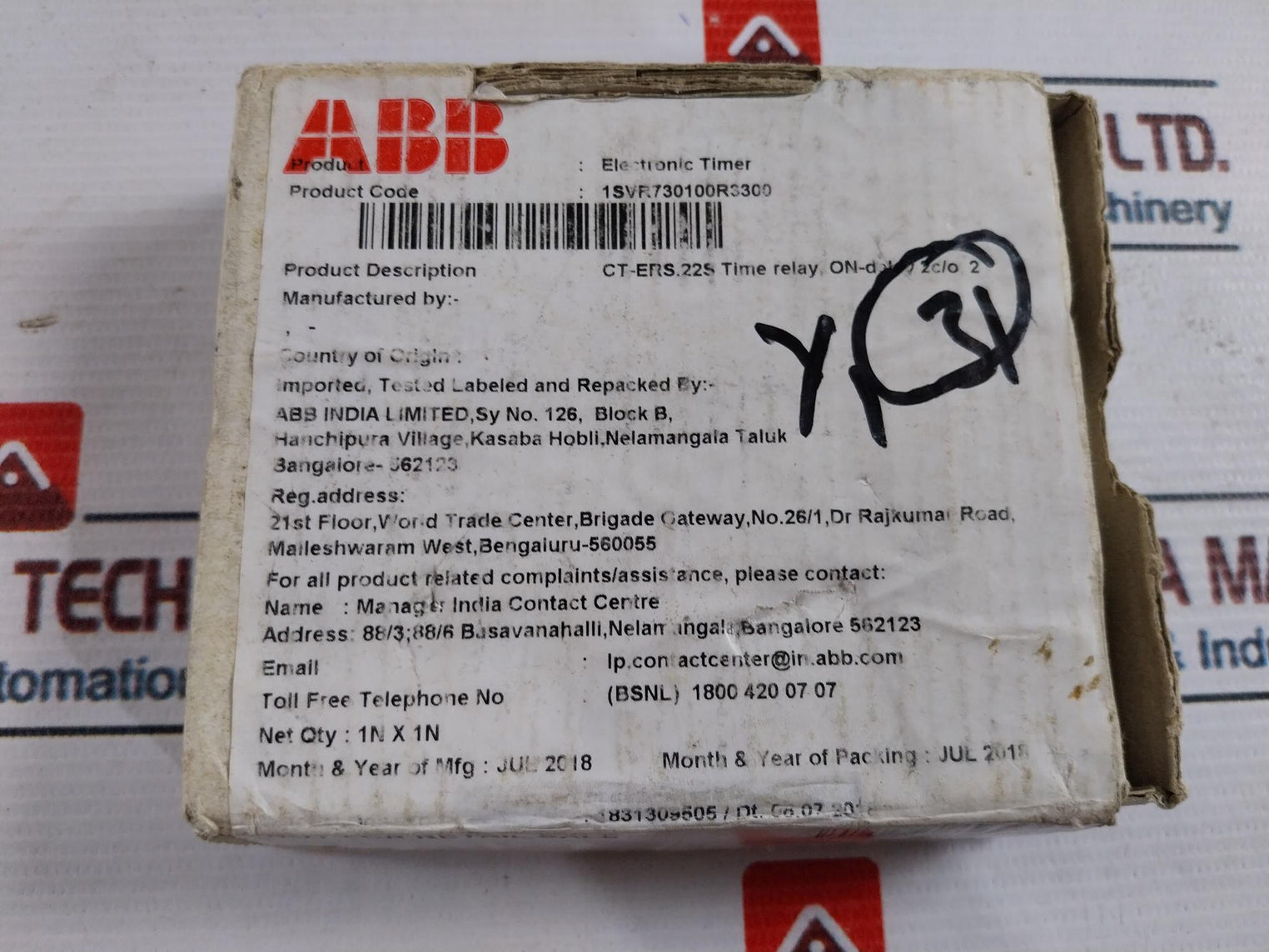 Abb Ct-ers.22s Time Delay Ralay 50/60hz