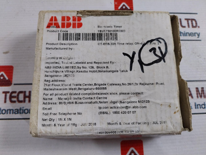 Abb Ct-ers.22s Time Delay Ralay 50/60hz