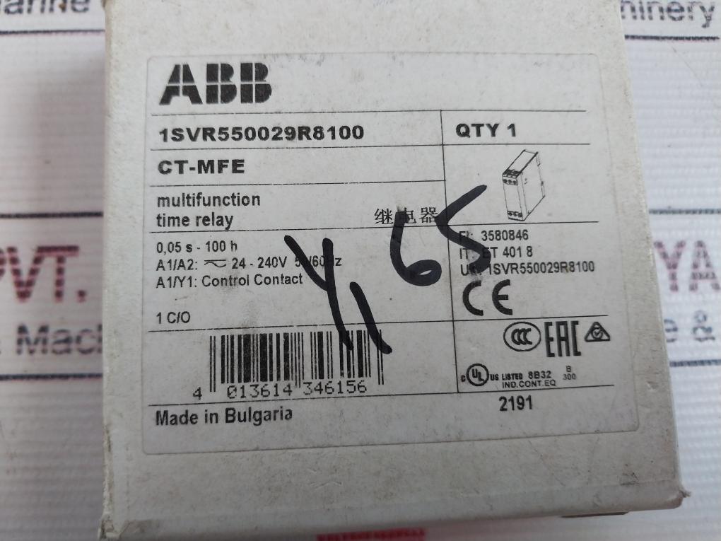 Abb Ct-mfe Multifunction Time Relay 1Svr550029R8100 0.05S-100H