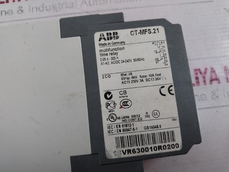 Abb Ct-mfs.21 Multifunction Time Relay 1Svr630010R0200 24-240V 50/60Hz