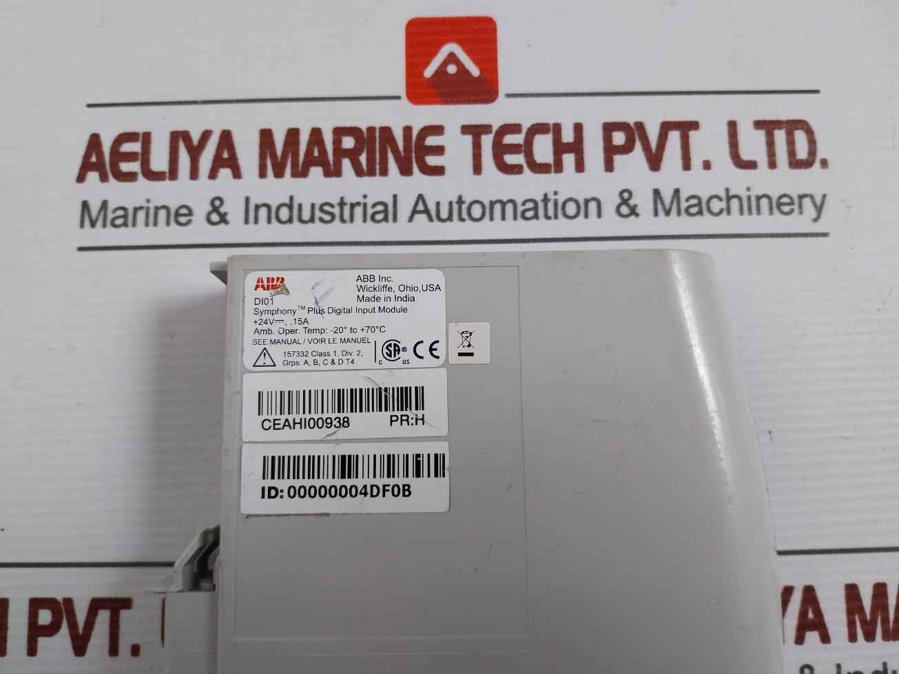 Abb Di01 Symphony Plus Digital Input Module Ceahi00938 24V Dc 0.15A