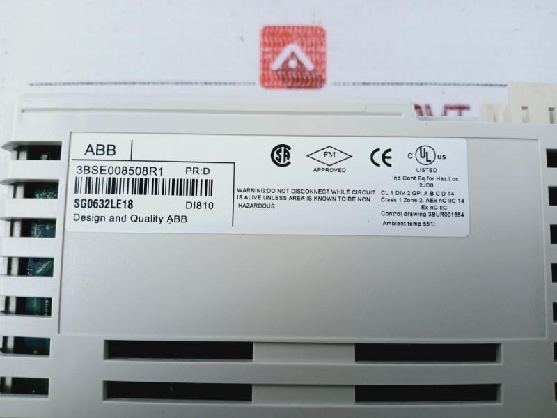 Abb 3Bse008508R1 Digital Input Module Di810, 3Bse013230R1, Tu810V1 24V 55°C