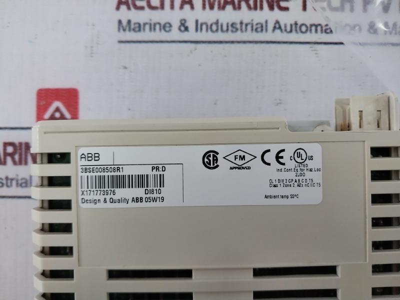 Abb Di810 3Bse008508R1 Digital Input Module W/ Tu810V1 3Bse013230R1 Compact Mtu