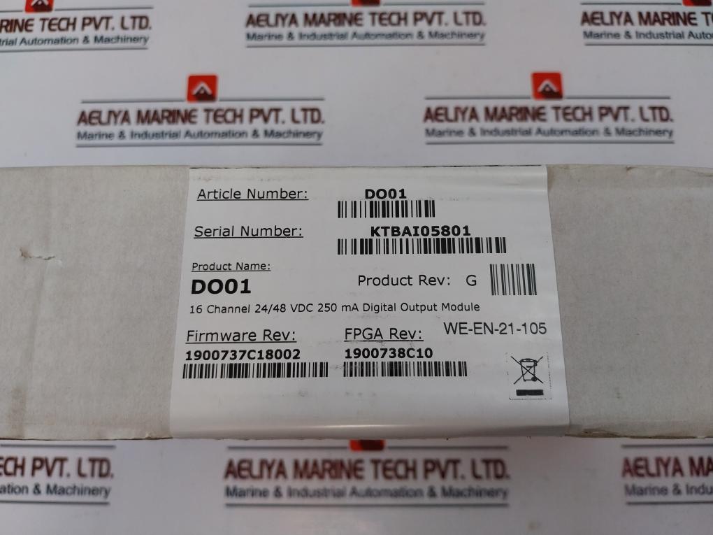 Abb Do01, 16 Channel 24/48 Vdc 250 Ma Digital Output Module