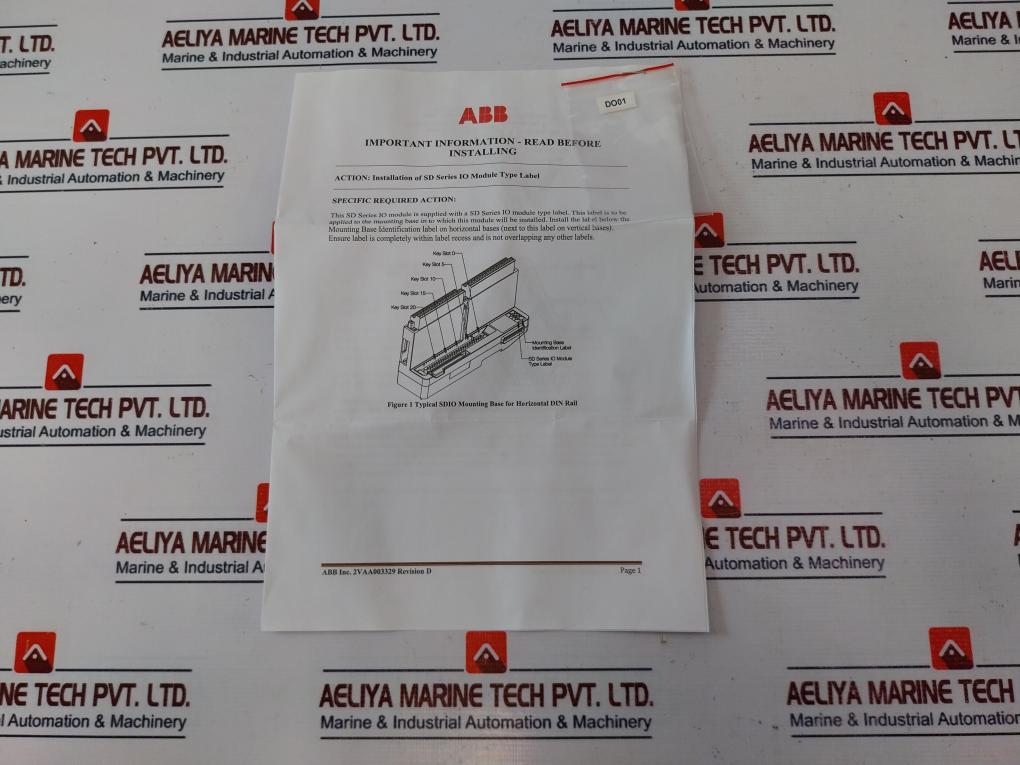 Abb Do01, 16 Channel 24/48 Vdc 250 Ma Digital Output Module