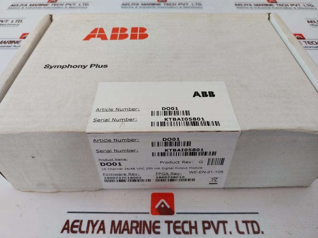 Abb Do01, 16 Channel 24/48 Vdc 250 Ma Digital Output Module