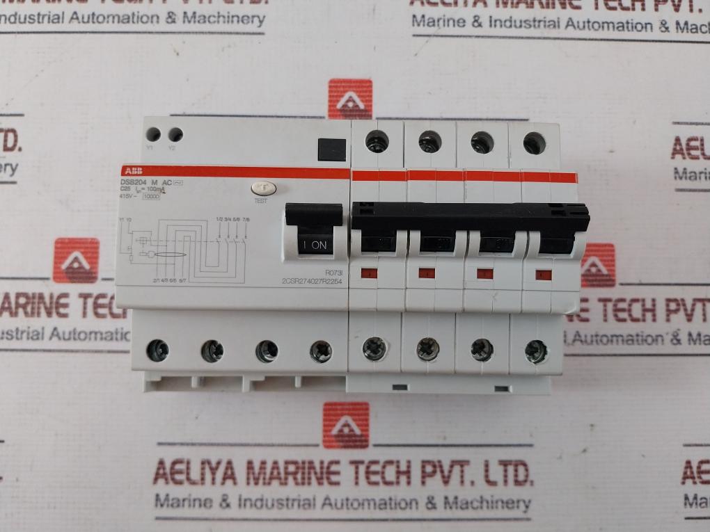 Abb Dsb204M Ac C25 Residual Current Circuit Breaker With Overcurrent Protection