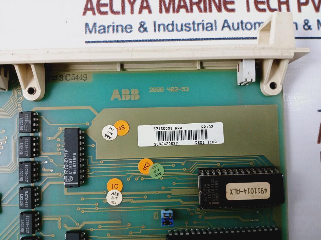 Abb Dsdi 110A 57160001-aaa Digital Input Board 2668 402-53