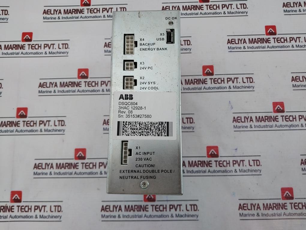 Abb Dsqc604 Power Supply Unit Rev 08 230Vac 50-60Hz 6A