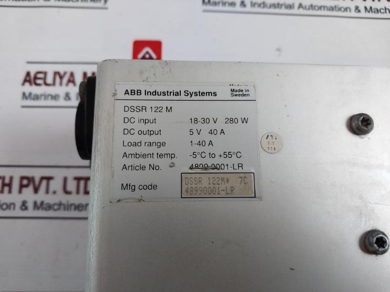 Abb Dssr 122 M Dc Power Supply Unit 5V 40A