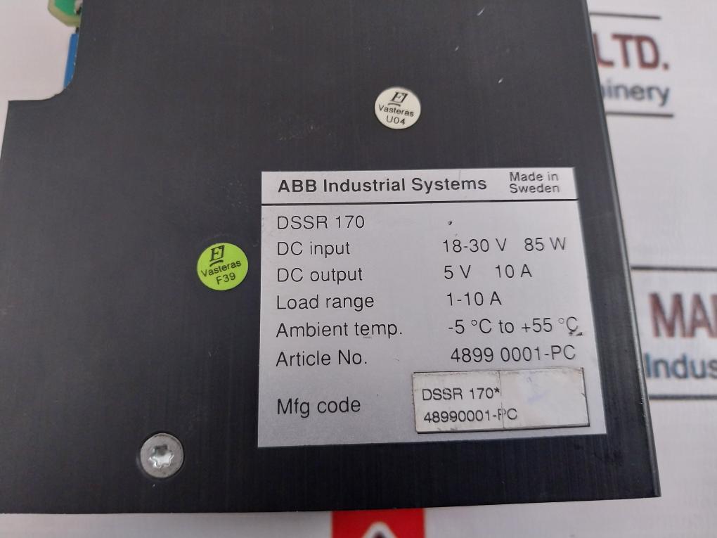 Abb Dssr 170 Power Supply Unit 4899 0001-pc