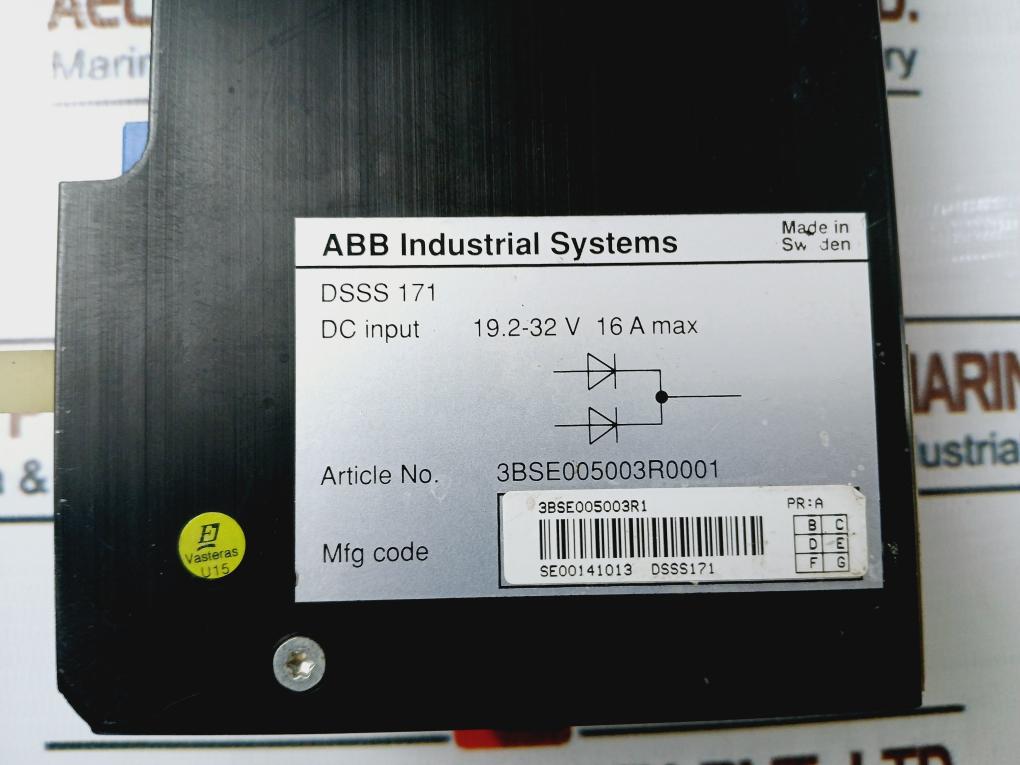 ABB DSSS171 VOTING UNIT 3BSE005003R0001 19.2-32V 16A max