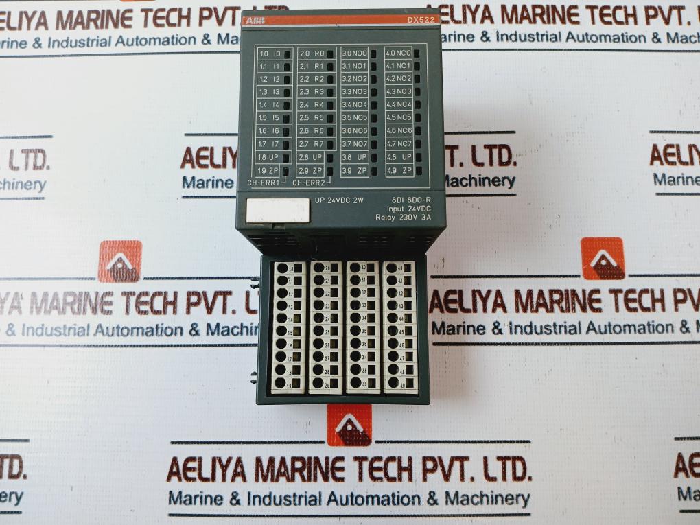 ABB DX522 B6 Digital Input/Output Module w/ 1SAP 2066 01 Terminal Unit ...