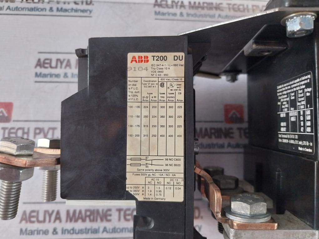 Abb Eh 150 Magnetic Contactor With T200 Du Overload Relay