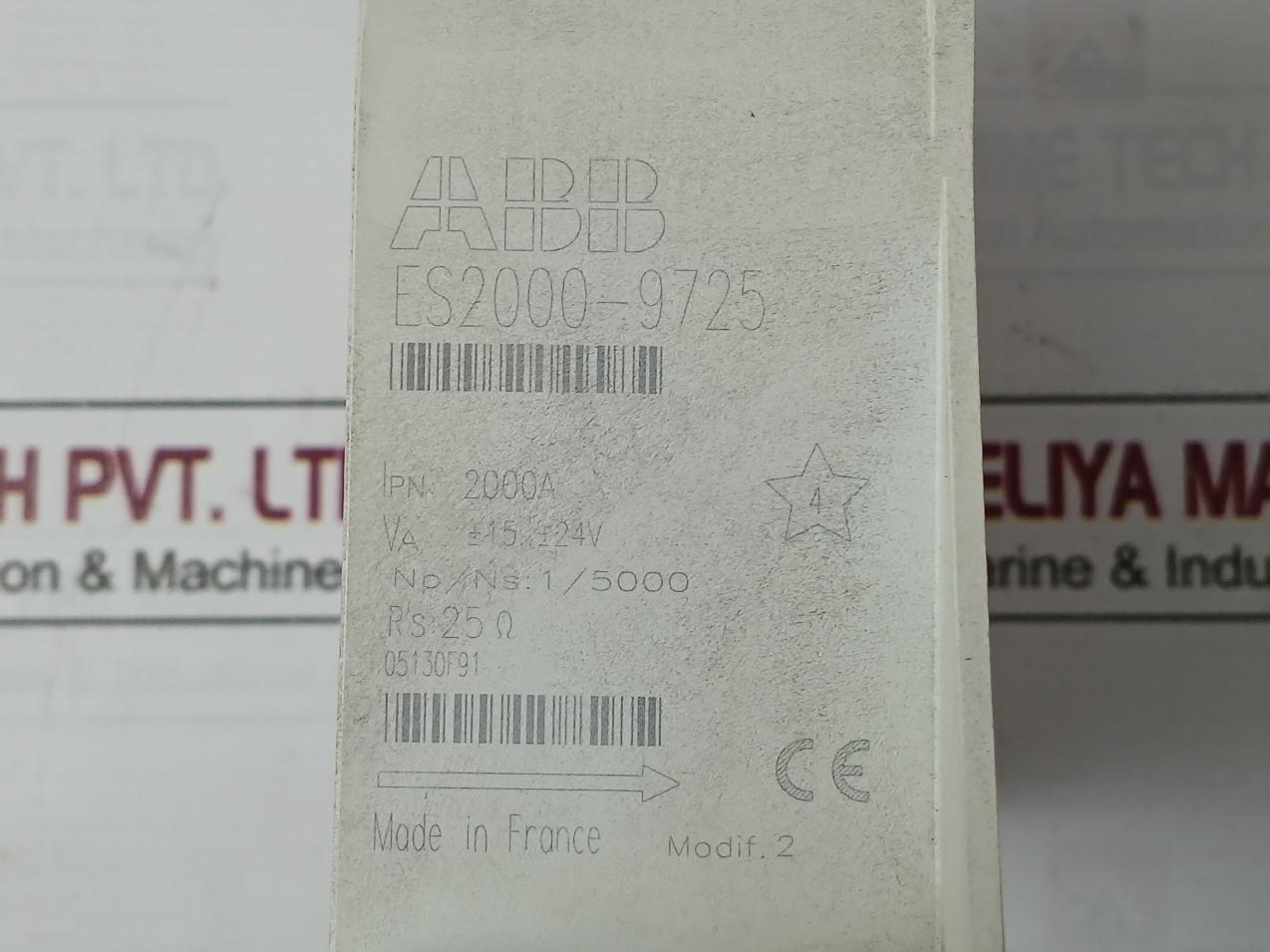 Abb Es2000-9725 Current Sensor 25Ohm 2000A 05130F91