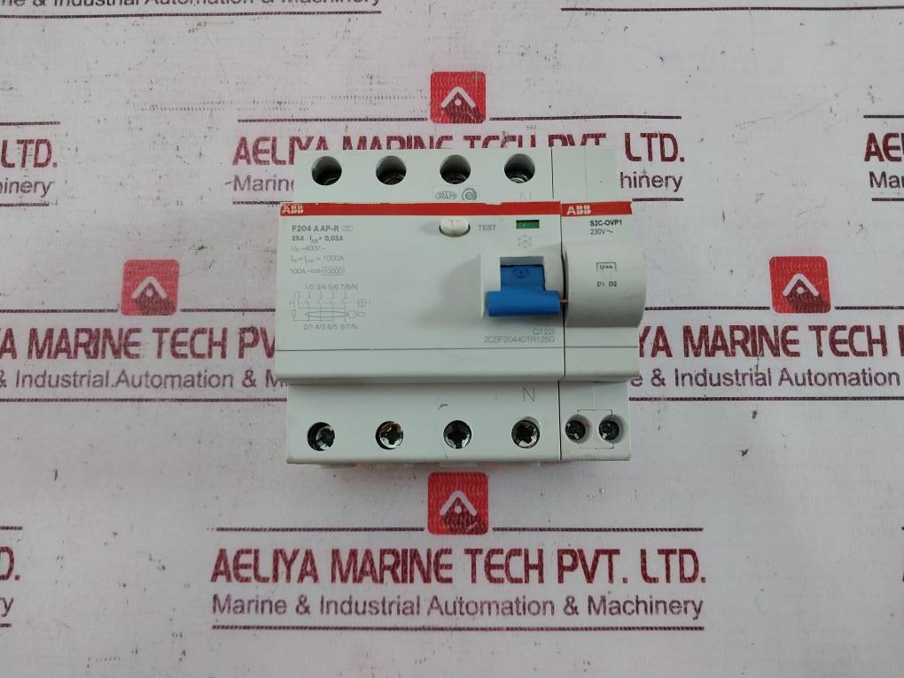 Abb F204 A Ap-r Residual Current Circuit Breaker Q122I 2Csf204401R1250 230502 2C