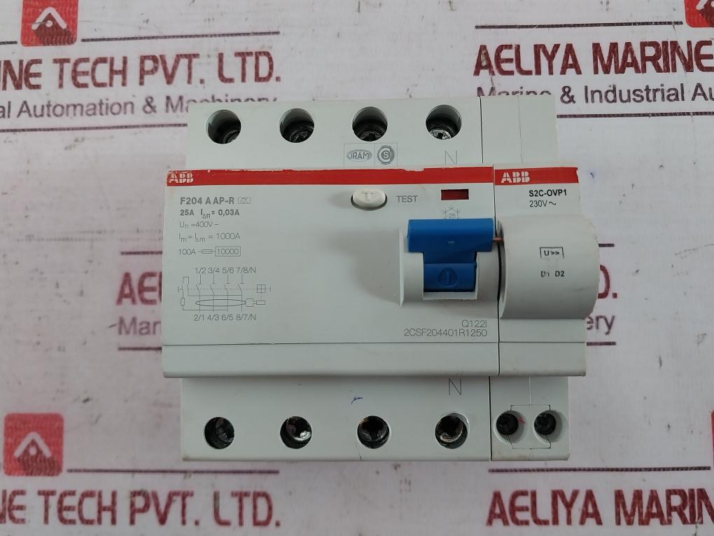 Abb F204 A Ap-r Residual Current Circuit Breaker Q122I 2Csf204401R1250 230502 2C